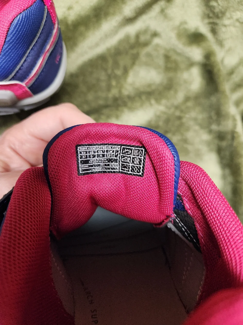 Keen Kids Blue and Pink Hook-and-Loop Sneakers